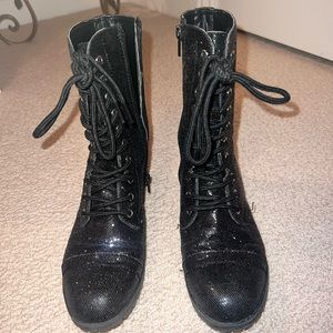 Sparkly black boots